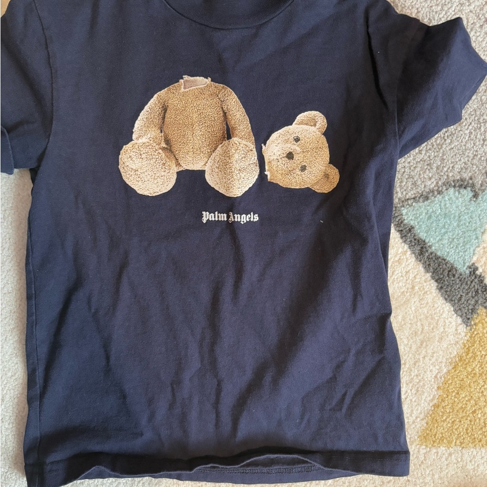 Palm Angels Navy Teddy Bear T-Shirt